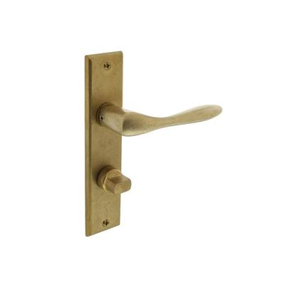 Intersteel Deurklink Banaan met schild WC63/8mm messing getrommeld geveerd Intersteel Deurklink Banaan met schild WC63/8mm messing getrommeld geveerd