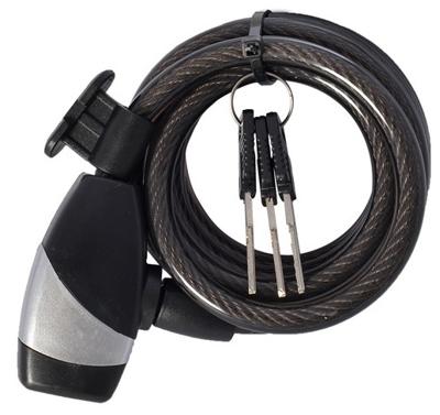 OXC KeyCoil10 Kabelslot 10x1800mm - Zwart OXC KeyCoil10 Kabelslot 10x1800mm - Zwart