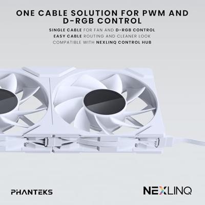 Phanteks PH-F120M25R_G2_DWT01 PC-ventilator Wit (b x h x d) 120 x 25 x 120 mm Phanteks PH-F120M25R_G2_DWT01 PC-ventilator Wit (b x h x d) 120 x 25 x 120 mm