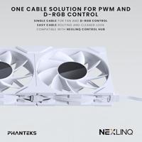 Phanteks PH-F120M25R_G2_DWT01 PC-ventilator Wit (b x h x d) 120 x 25 x 120 mm - thumbnail