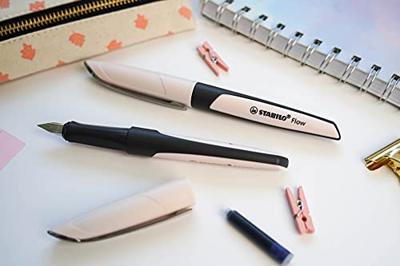 Vulpen stabilo flow m pastel rooskleurig Vulpen stabilo flow m pastel rooskleurig