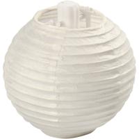 Creativ Company Papieren lamp, rond, d 7,5 cm, wit, 10 stuk/ 1 doos - thumbnail