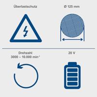 Scheppach Accu Haakse Slijper 20V BC-AG125-X - 5909235900 - thumbnail
