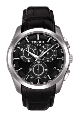 Horlogeband Tissot T0356171605100A XL / T610028583 Croco leder Zwart 23mm Horlogeband Tissot T0356171605100A XL / T610028583 Croco leder Zwart 23mm