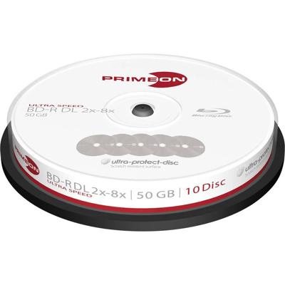 Primeon 2761311 Blu-ray BD-R DL disc 50 GB 10 stuk(s) Spindel Antikras-coating