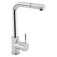 Keukenmengkraan Cocoon met Draaibare en Uittrekbare Uitloop Chroom VM Go - thumbnail