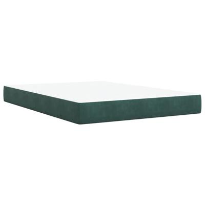 Boxspring met matras fluweel donkergroen 200x200 cm