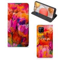 Bookcase Samsung Galaxy A42 Tulips - thumbnail