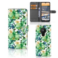 Nokia 5.3 Hoesje Orchidee Groen - thumbnail