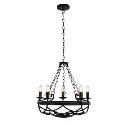 Searchlight Klassieke hanglampCartwheel Ø 54cm - 8905-5BK