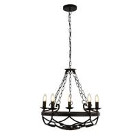Searchlight Klassieke hanglampCartwheel Ø 54cm - 8905-5BK - thumbnail