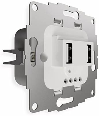 2USB 2U-449474 1-voudig Inbouwstuk IP20 Lichtgrijs