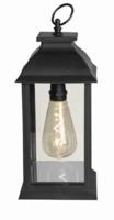 Luxform sfeerlamp Lantaarn T10 led 1,5V 14 x 28 cm glas zwart - thumbnail