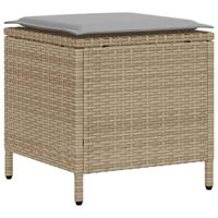 6-delige Loungeset met kussens poly rattan beige - thumbnail