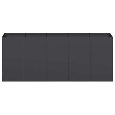 Plantenbak 200x40x80 cm koudgewalst staal zwart Plantenbak 200x40x80 cm koudgewalst staal zwart