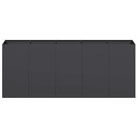 Plantenbak 200x40x80 cm koudgewalst staal zwart - thumbnail