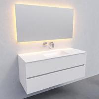 Badkamermeubel Solid Surface AQS Oslo 120x46 cm Midden Mat Wit Boss & Wessing - thumbnail