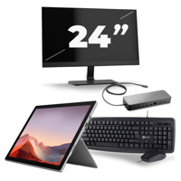Microsoft Surface Pro 7 - Intel Core i7-10e Generatie - 12 inch - 16GB RAM - 256GB SSD - Windows 11 Home + 1x 24 inch Monitor - thumbnail