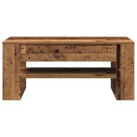 Salontafel Oud hout 102 x 55 x 45 cm Bewerkt hout - thumbnail