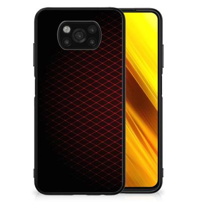 Xiaomi Poco X3 | X3 Pro Back Case Geruit Rood Xiaomi Poco X3 | X3 Pro Back Case Geruit Rood