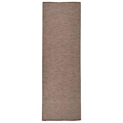 VidaXL Buitenkleed platgeweven 80x250 cm bruin