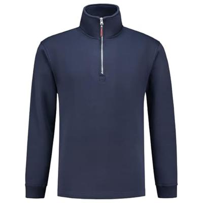 Tricorp sweater ritskraag - Casual - 301010 - zwart - maat L