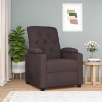 Fauteuil verstelbaar stof donkerbruin - thumbnail