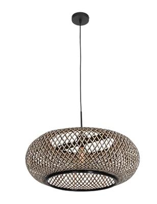 Anne Light & home Hanglamp Maze Ø 60 cm bamboe zwart beige