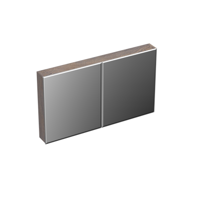 Spiegelkast Forzalaqua Uni 120x68.5x12.5 Cm 2 Deuren Tweezijdig Spiegel Eiken Silver Grey Spiegelkast Forzalaqua Uni 120x68.5x12.5 Cm 2 Deuren Tweezijdig Spiegel Eiken Silver Grey