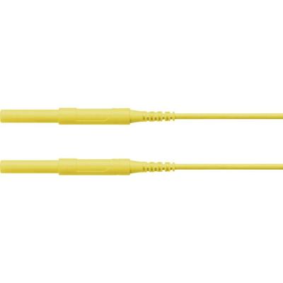 Schützinger Veiligheidsmeetsnoer Stekker 4 mm Stekker 4 mm 150.00 cm Geel 1 stuk(s)