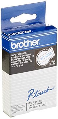 Brother Gloss Laminated Labelling Tape - 9mm, Blue/White