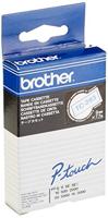 Brother Gloss Laminated Labelling Tape - 9mm, Blue/White - thumbnail