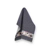 Bunzlau Castle Theedoek Chickens Donkerblauw - thumbnail