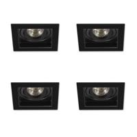 Set Axl inbouwspots 4 stuks zwart - thumbnail