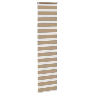 VidaXL Zebra blind 55x230 cm stofbreedte 50,9 cm polyester zandbruin VidaXL Zebra blind 55x230 cm stofbreedte 50,9 cm polyester zandbruin