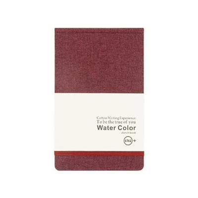 2 stuks A5 katoenen doek aquarel leeg Kladblok kind schilderij schets doodle notebook grootte: A5 (donkerrood)