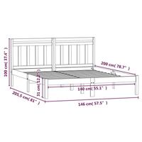 Bedframe massief grenenhout 140x200 cm - thumbnail