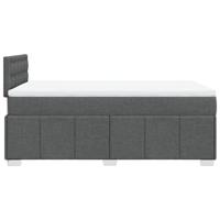 Boxspring met matras stof donkergrijs 120x190 cm - thumbnail