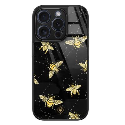 iPhone 15 Pro glazen hardcase - Bee yourself