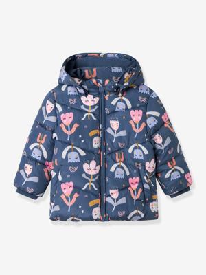 Gewatteerd donsjack met capuchon voor meisjes NAME IT indigoblauw