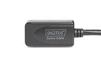 DIGITUS Actieve USB 2.0 verlengkabel - Repeater kabel - USB A male naar USB A female - 20 m - 480 Mbit/s - Plug & Play - Voeding via USB - Zwart - thumbnail