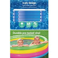 Bestway Opblaasbaar Kinderzwembad 4 Ringen Regenboog 157x46 cm +3 Jaar Tuin 51117 - thumbnail