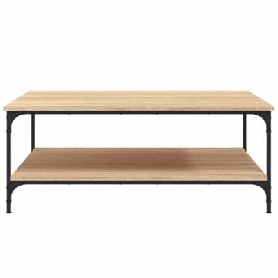 Salontafel 100x100x40 cm bewerkt hout sonoma eikenkleurig