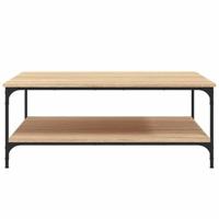 Salontafel 100x100x40 cm bewerkt hout sonoma eikenkleurig - thumbnail