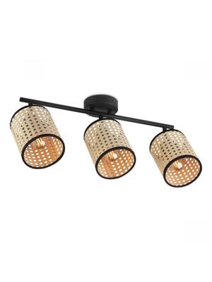Home sweet home ratan LED opbouwspot 3L naturel/zwart