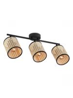 Home sweet home LED opbouwspot Ratan 3L - naturel/zwart - thumbnail