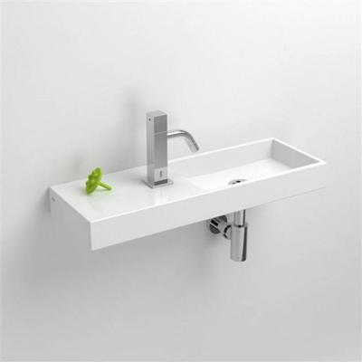 Clou Mini Wash Me Fontein Kraangat Links 56x19x7 cm Wit