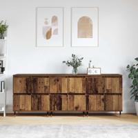 Dressoirs 3 pcs Oud hout 180 x 35 x 70 cm Bewerkt hout - thumbnail