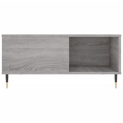 Salontafel 80x80x36,5 cm bewerkt hout grijs sonoma eikenkleurig