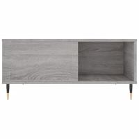 Salontafel 80x80x36,5 cm bewerkt hout grijs sonoma eikenkleurig - thumbnail